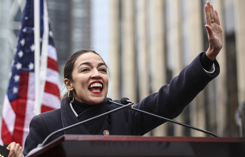 Alexandria Ocasio Cortez Womens March NYC 2019 Dimitri Rodriguez