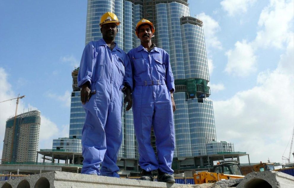 Burj Dubai Construction Workers on 25 January 2008 Imre Solt