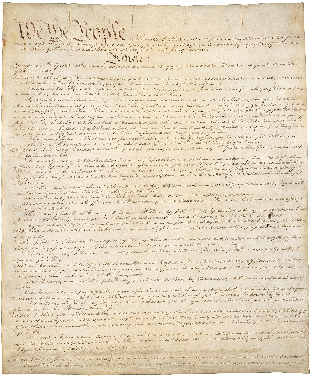 Constitution of the United States 17 September 1787 U.S. National Archives and Records Administration