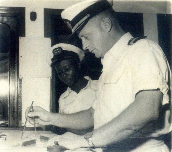 Edward Sharon on the Presidential Yacht