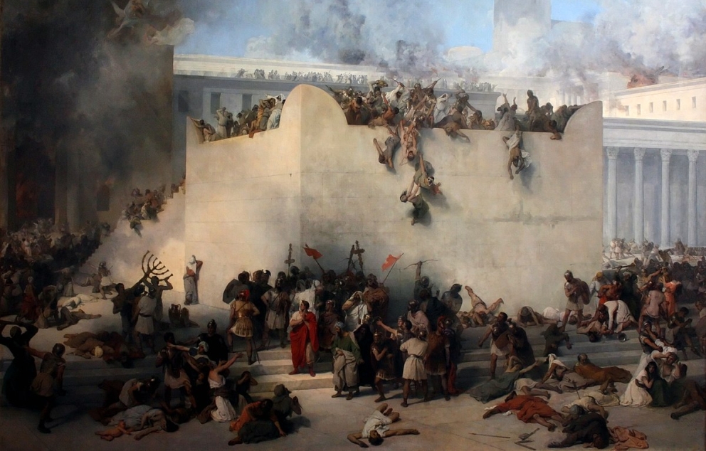 "חורבן בית המקדש בירושלים" של פרנצ'סקו אייץ, 1867   מקור: ויקיפדיה