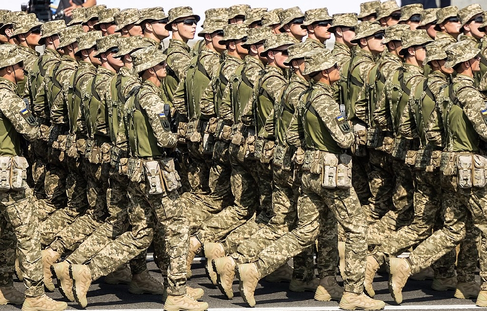 המצעד הצבאי ביום העצמאות של אוקראינה, קייב, 2021   מקור: ויקיפדיה (אתר האינטרנט של נשיא אוקראינה)