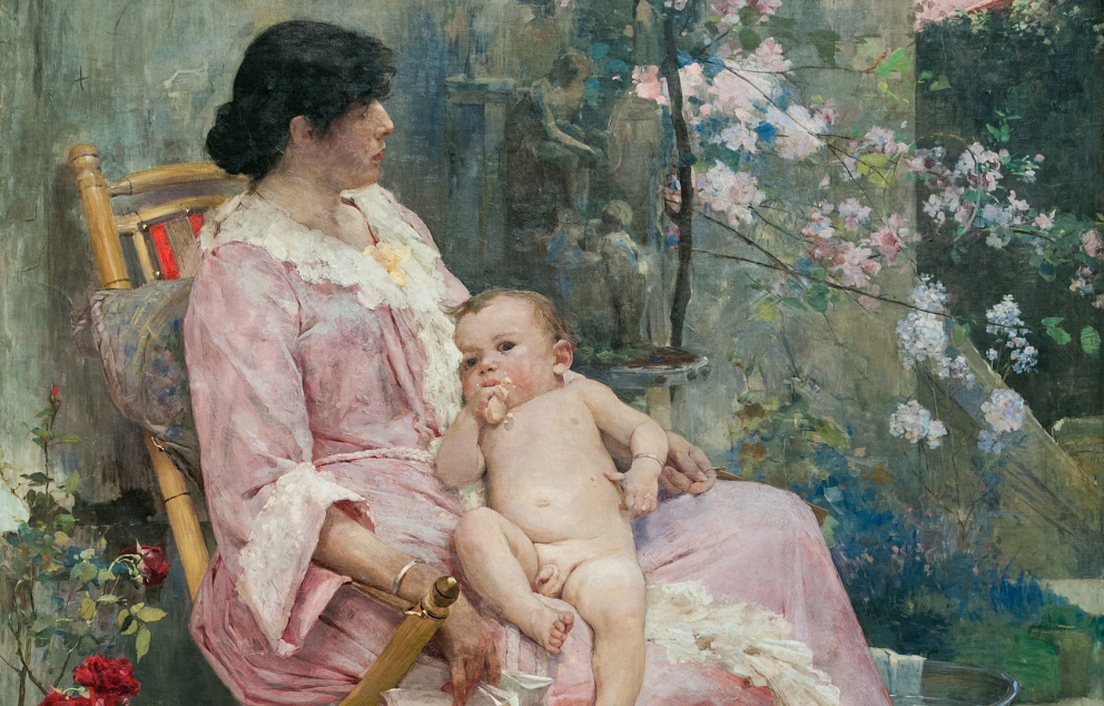 "האם הצעירה" של ארתורו מישלנה, 1889   מקור: ויקיפדיה