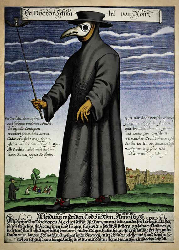 Paul Fürst Der Doctor Schnabel von Rom 1656 Plague Doctor coloured version