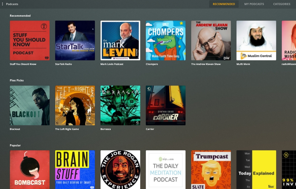 Plex Podcasts