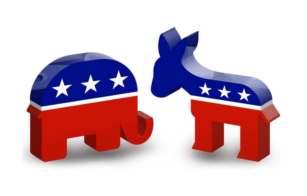 הפיל הרפובליקני והחמור הדמוקרטי   מקור: פליקר (דונקיהוטי)