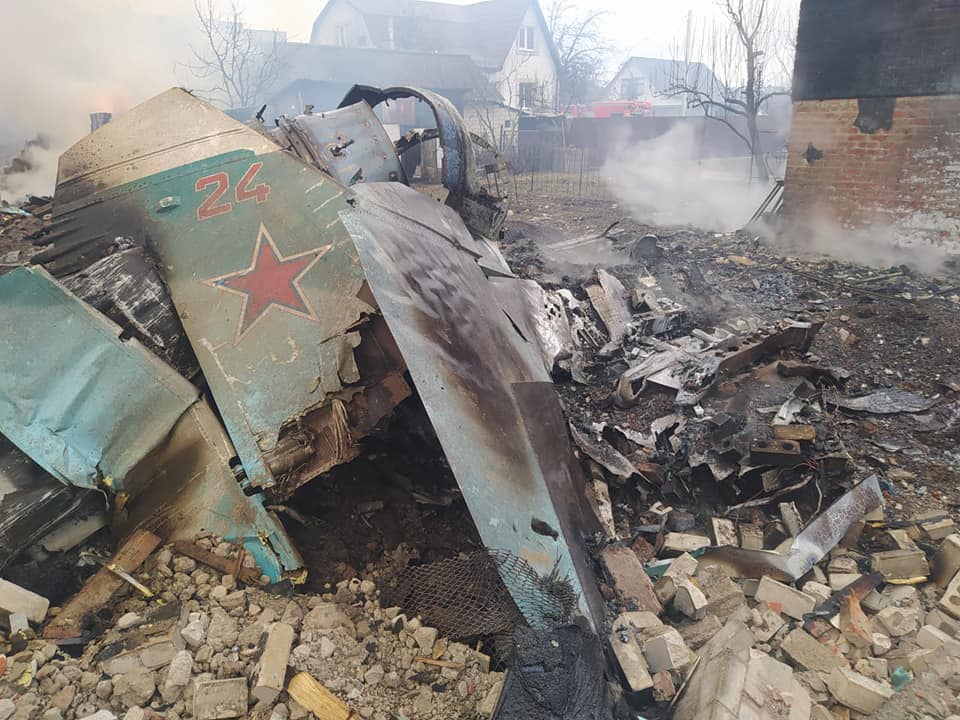 Russian plane shot down over Chernihiv 5 March 2022