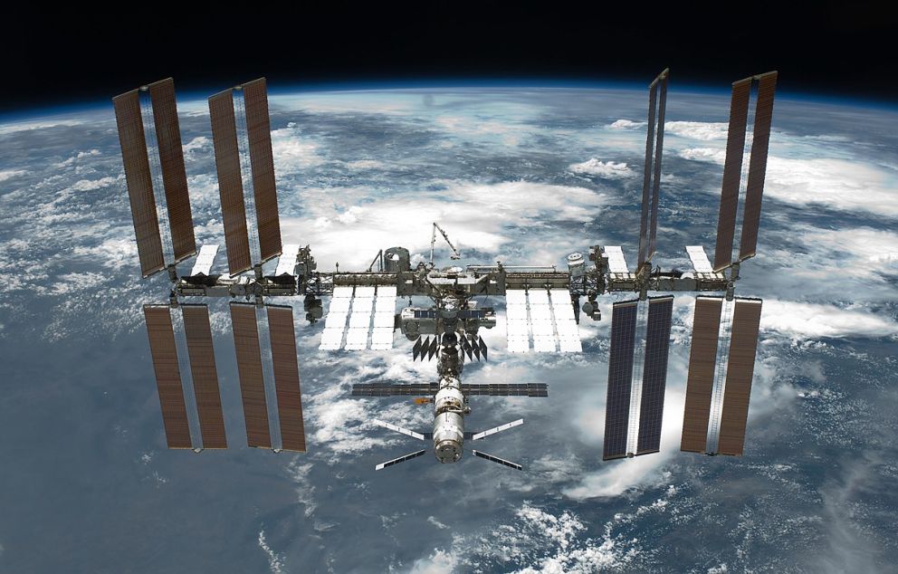 STS 134 International Space Station after undocking