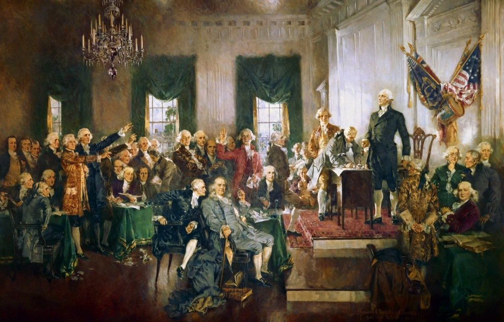 ציור המנציח את החתימה על החוקה   מקור: ויקיפדיה