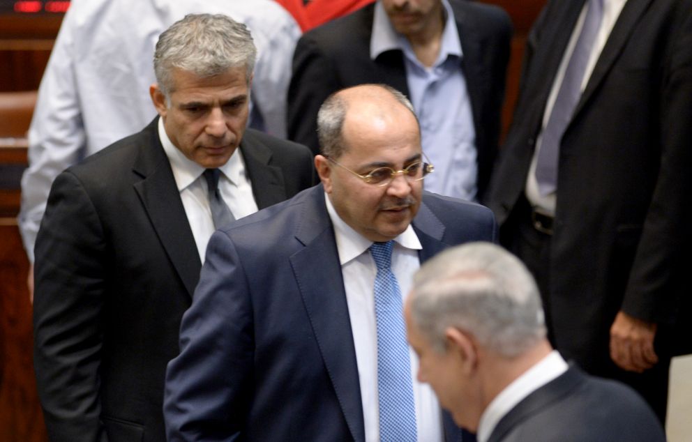 Yair Lapid and Ahmad Tibi 2014 Amos Ben Gershom